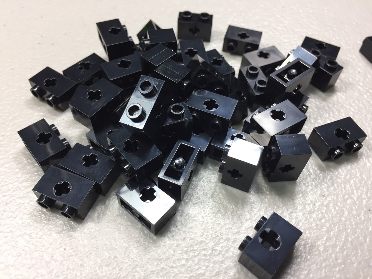 LEGO Black Technic 1x2 BRICK with Axle Hole (X50) 32064 - NEW