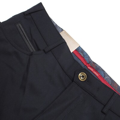 Meyer NWT 5 Pocket Jean Cut Pants Size 32 x 34 US Arizona Solid Blue Wool Blend