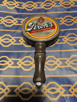 Vintage Stroh s Wooden Beer Tap Handle Man Cave Keg 1980s  Americans Fire Brewed