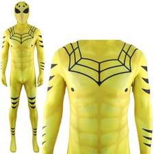 Cool Yellow Spider-Man Jumpsuit Spiderman Bodysuit Cosplay Costume Halloween
