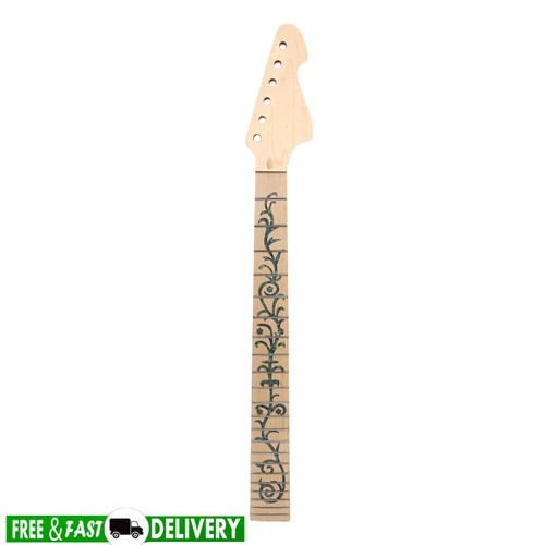 New Maple Electric Guitar Neck 24 fret 25.5 inchReplacement Vine InlayUnfinished - Picture 4 of 12