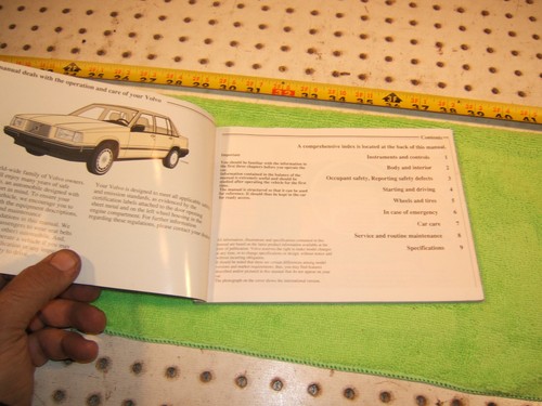 Genuine Volvo 1991 740 owners Genuine OEM 1 Manual only, 1991 Volvo 740 - Picture 13 of 13