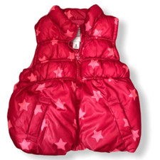 Old Navy Puffer Vest Pink Stars size 3T