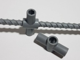 Rare K'NEX Gray Threaded Rod, 2 Carriage Pieces Control Crane Special Parts KNEX