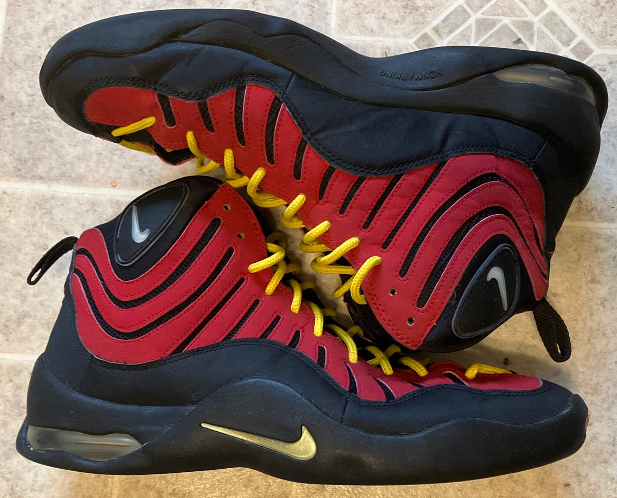 Nike air bakin red black yellow hotsell