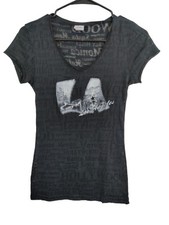 Cette Made In USA Los Angeles T-shirt Black See Through Sz S