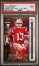 2022 Panini Chronicles #213 Brock Purdy - Luminance Update ROOKIES - PSA 9