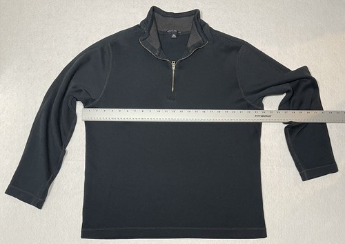 Men's Extra Large Banana Republic Black Long-sleeve 1/4 Zipper Pull-over (13) - Picture 4 of 7