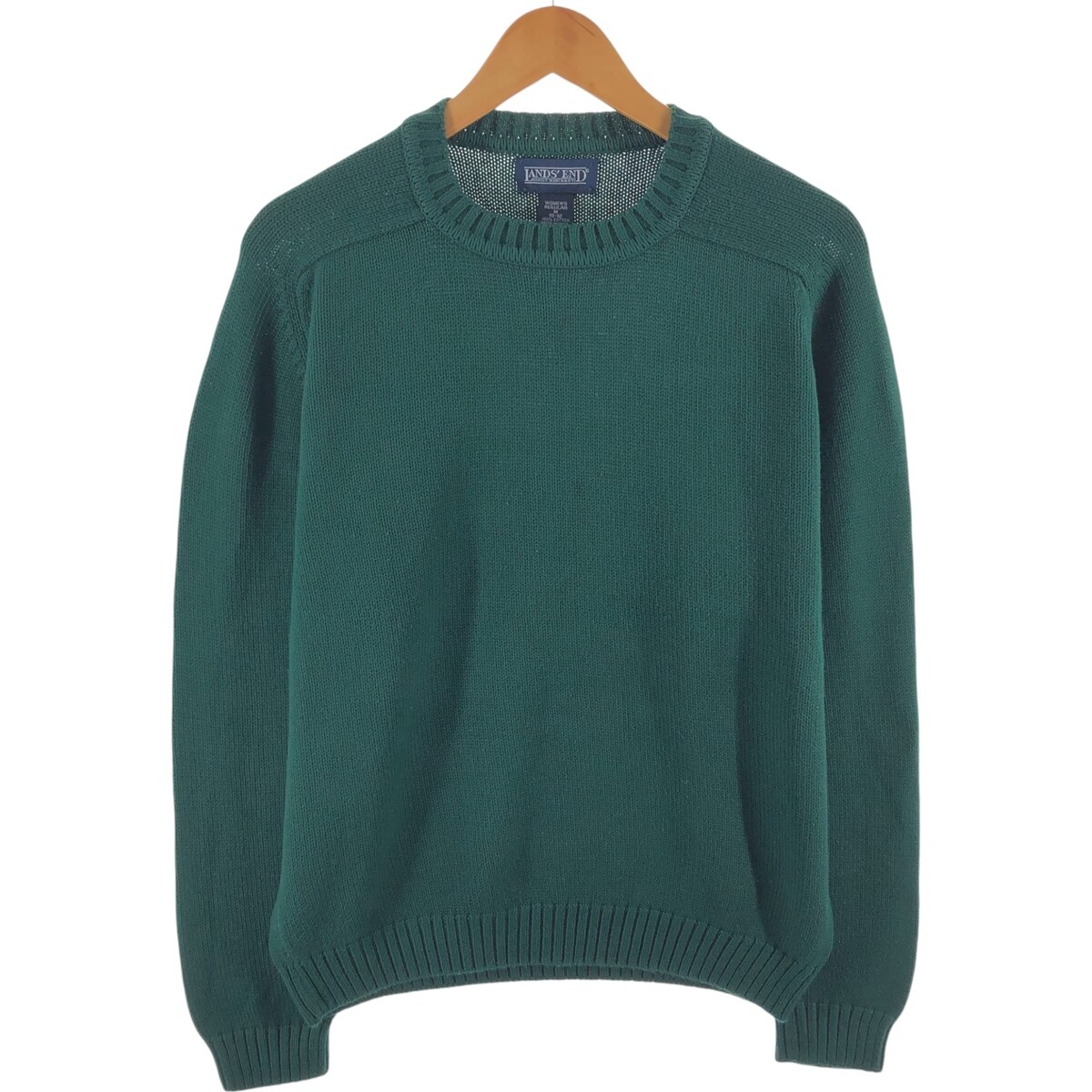 90s USA製 LAND'S END cotton knit 90'S LANDS' END Cotton Knit Sweater Made in USA Women's M
