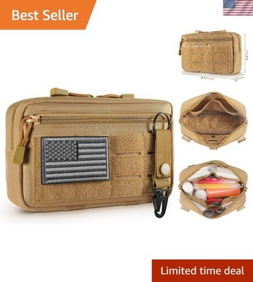 Portable Molle Tool Pouch - Enhanced Storage with Laser-Cut Design and Keychain