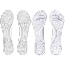 2 Pairs High Heel Insoles Inserts,3/4 Adhesive Cushion Pads Pain High Arch Sh...