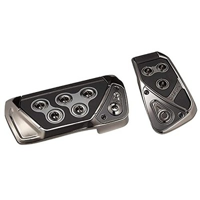Carmate RAZO GT Spec AT-SS schwarz Chrom Pedalset für Hustler und andere Fahr...