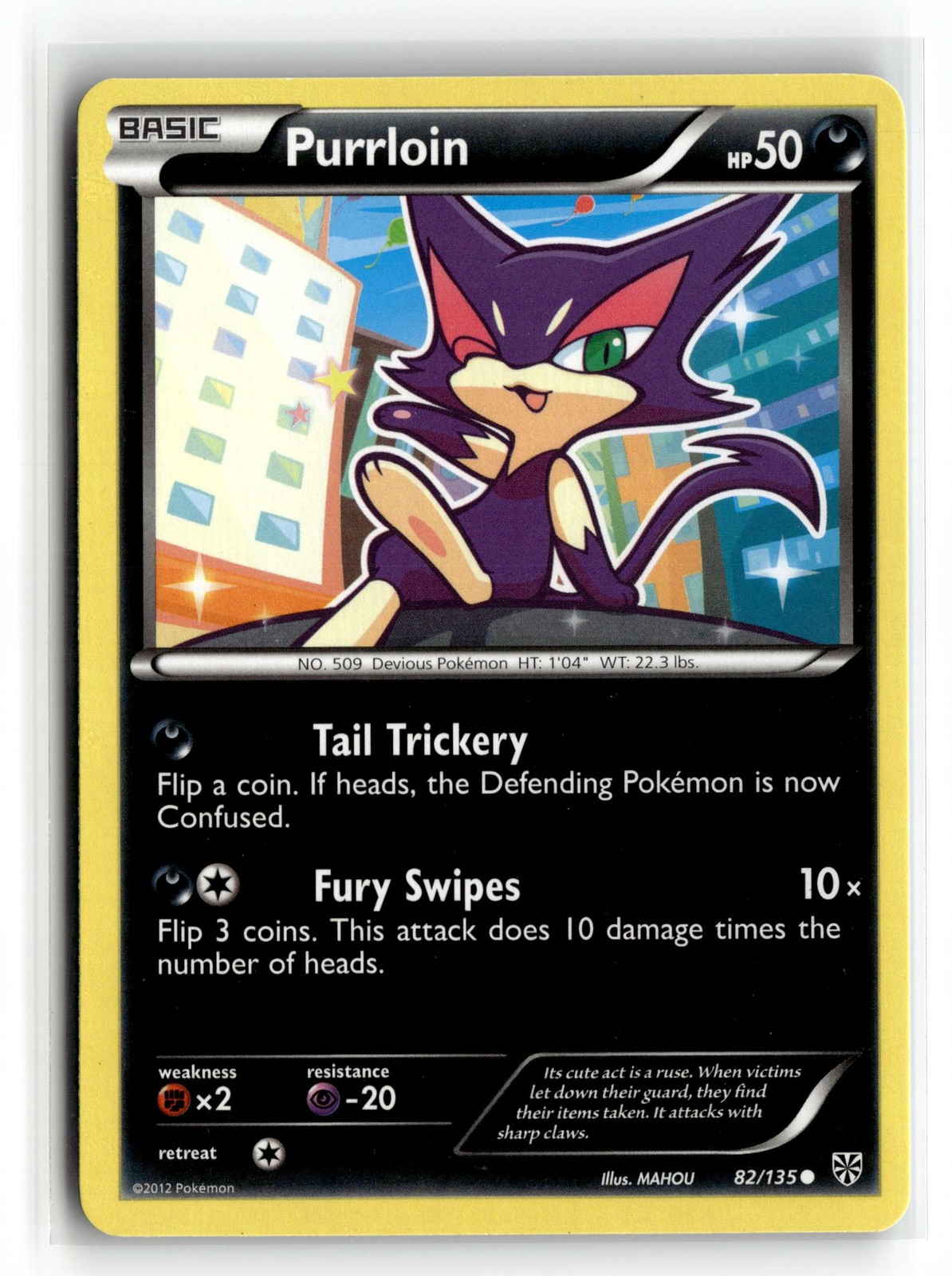 Pokemon: Plasma Storm #82/135 Purrloin (82)- Common.VO5