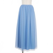 RED VALENTINO Dot Tulle Long Skirt 38 Blue RR0RA3801GK Women s