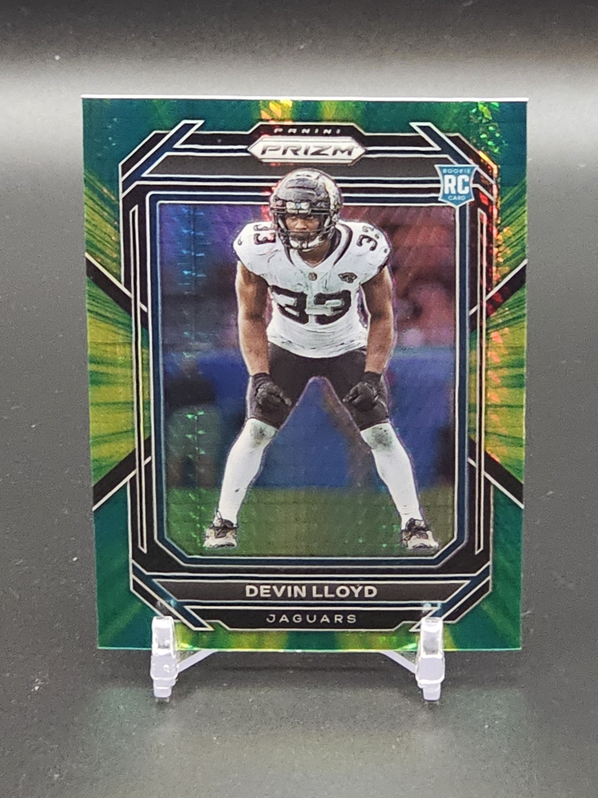2022 Panini Prizm - Rookies Devin Lloyd #376 Hyper Prizm /175 (RC)