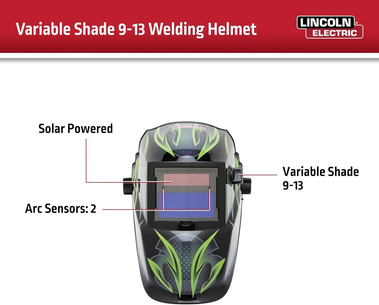 Lincoln Electric Auto-Darkening Welding Helmet, Galaxsis Pattern, Model# K4438-1