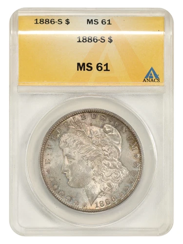 1886-S $1 ANACS MS61 - Morgan Dollar - Better S-Mint Issue