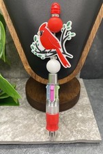 Handmade Silicone Bead Rhinestone 5 Color Ink Pen New Free Ship Cardinal