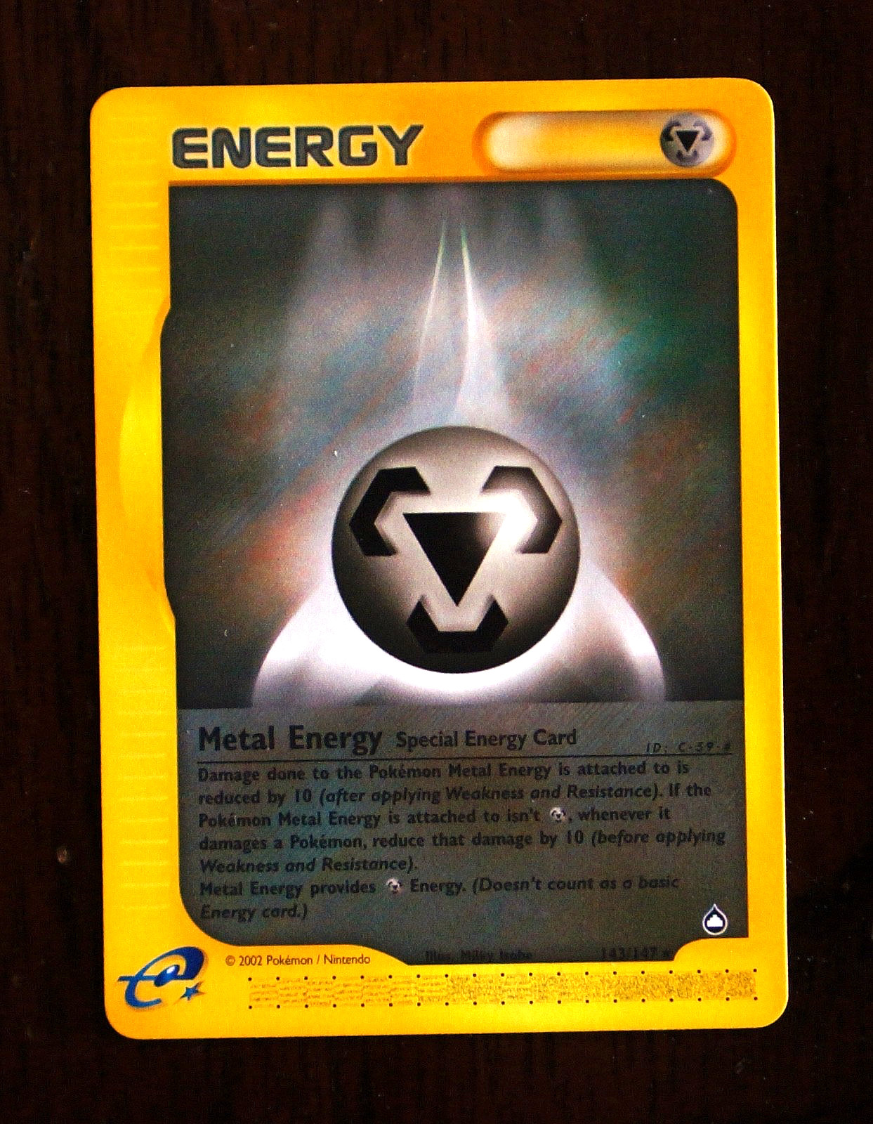 Pokemon Aquapolis Metal Energy #143 ~ Regular Finish - Pack Fresh / Never Played