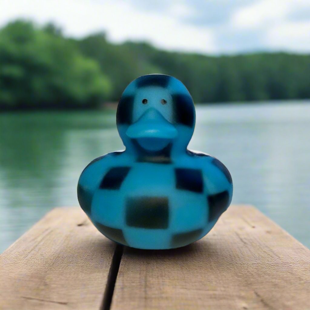 Checkered Flag Rubber Duck for Racing Enthusiasts