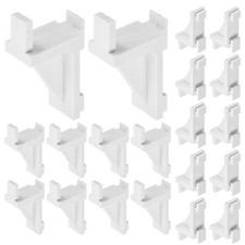 20Pcs Freezer Shelf Clip Plastic 44 x 21mm Refrigerator Shelf Support, White