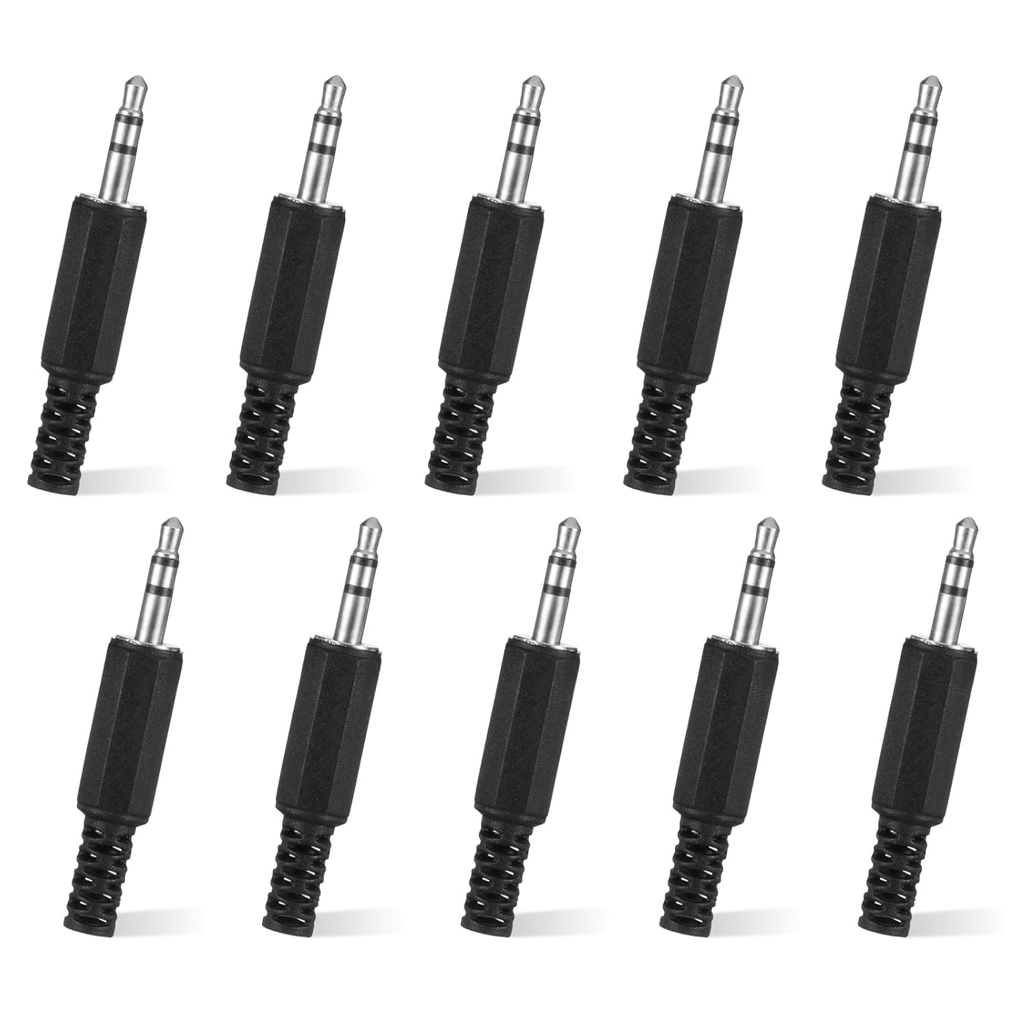 10PCS 3.5mm TRS Stereo Male Replacement Plugs, 1/8" Earphone