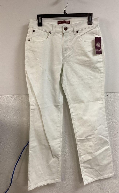 IZOD Bootcut White Jeans Slimming Stretch Denim 5-Pocket Women NWT SIZE 8