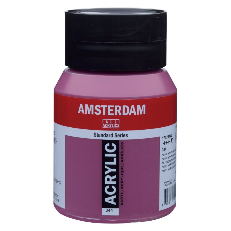 Peinture acrylique Amsterdam violette Tête morte 344 en pot de 500ml