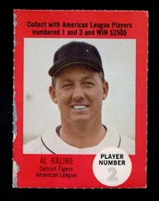 1968 Atlantic Oil Play Ball Contest Card #2 Al Kaline HOF Detroit Tigers VG-EX+