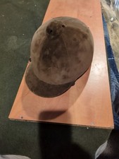 Velvet Safety Brown Riding Helmet 7-3/8 Woman's Horse Back Ride New Hard Shell