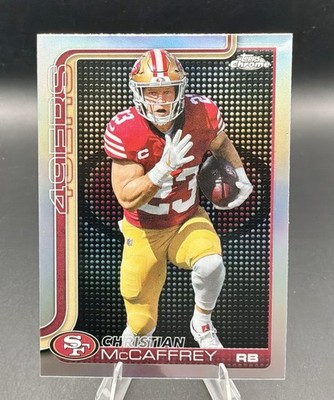 2025 Topps Chrome Christian McCaffrey SP Lightboard Logo Variation #263 49ers