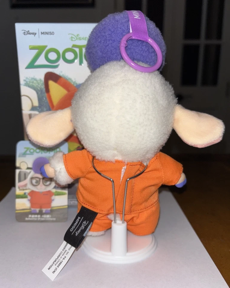 AUTHENTIC Miniso Disney Zootopia Vinyl Plush Figure - Bellwether Prison Uniform - Image 2 of 4