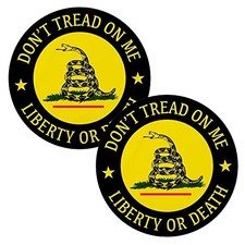 WSQ Don't Tread On Me Vinyl Sticker Decal - 2 Pack - 2 Inches