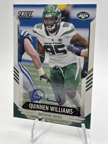 2021 Panini Score QUINNEN WILLIAMS AUTO Autograph Signature New York Jets - Bild 3 von 4