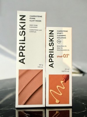 APRILSKIN Carrotene IPMP Clearing Solution + Pore Clay Mask NIB/SEALED/FRESH