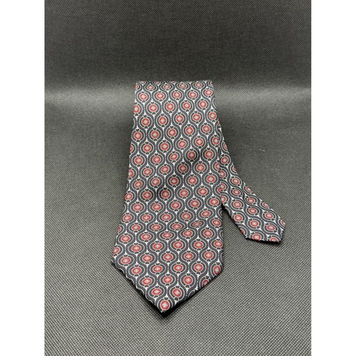 Vintage 1980s Christian Dior Monsieur Geometric Pattern Tie Silk Made in USA - Picture 2 of 6