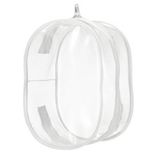 Figure Display Bag, 6 x 3.7 x 8.7" Oval Dolls Display Bag, Milky White