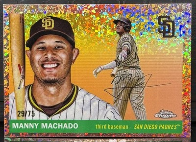 2025 Topps Chrome Platinum #167 Manny Machado Rose Gold Mini-Diamond #29/75