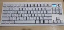 Custom GMK87 Mechanical Wired/less Keyboard With Switches White Backlit Keys LCD