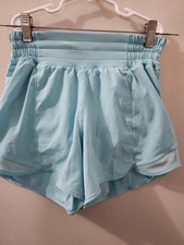 Lululemon Shorts Womens 2 Blue Hotty Hot High Rise Pullon Active Lined Pocket 3"