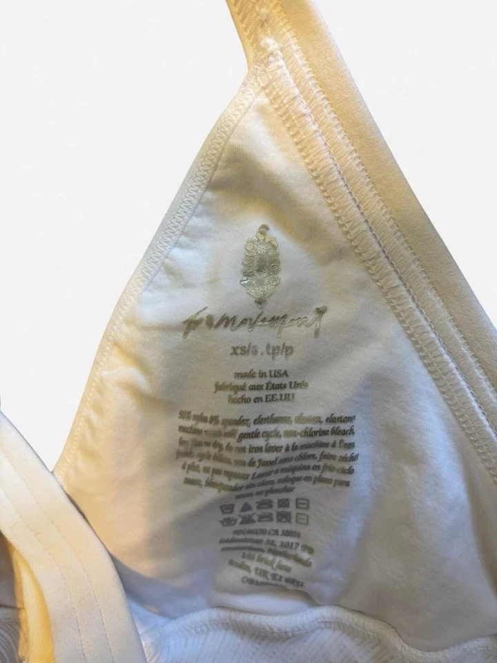 Free People Intimately Bralette Bundle XS/S – White, Taupe & Pink – NWOT - Image 3 of 4