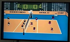 Volleyball (Nintendo NES, 1987) 5-Screw w/ Hangtab Black Box CIB Complete Tested