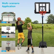Basketball Hoop Goal Outdoor Portable Basketball Court Indoor 10ft Height Adjust