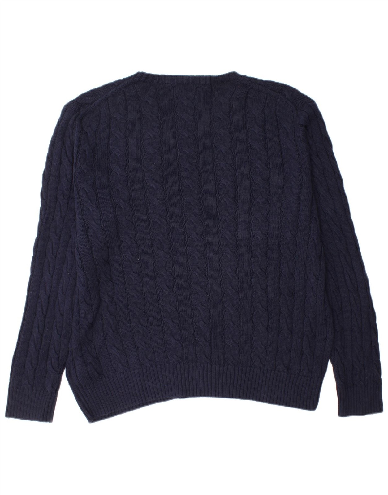 Polo Ralph Lauren Mens Loose Fit Crew Neck Jumper Sweater Large Navy Blue DL19 thumbnail 2