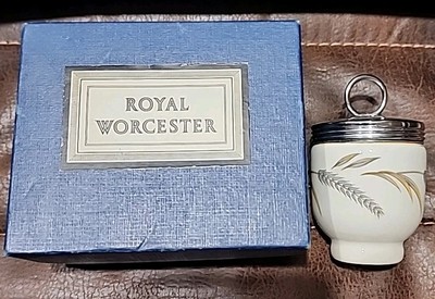 1 Royal Worcester Egg Coddler Single Harvest Wheat 1920-1930s With Box