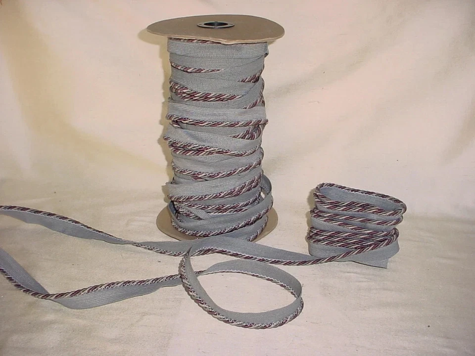 14Y KRAVET LEE JOFA PURPLE SILVER DUSTY BLUE CORDING UPHOLSTERY TRIM - Image 3 of 3