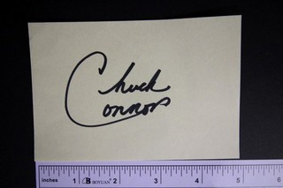 CHUCK CONNORS (1921 1992) (THE RIFLEMAN) AUTOGRAPH ALBUM PAPER