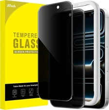 JETech Privacy Screen Protector for iPhone 17 Pro 17 Pro, Black 