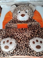Hugfun Kids Animals Slumber Sleeping Bag Cheetah Leopard Soft Cozy 66”x 27.5”