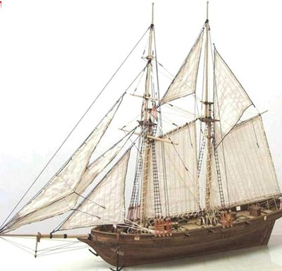 Wooden Pirate Ship 3D Puzzle, Large Model Kit, DIY Decor Boat Gifts for Adults &